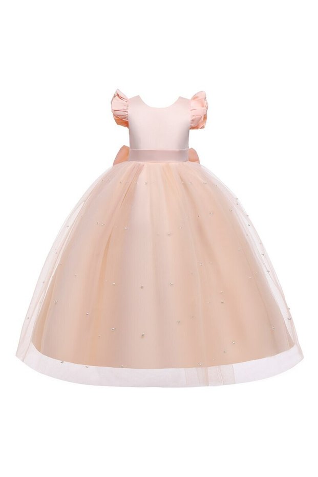 Girls' Long Pearl Dress Birthday Graduation Dress Prom Dress