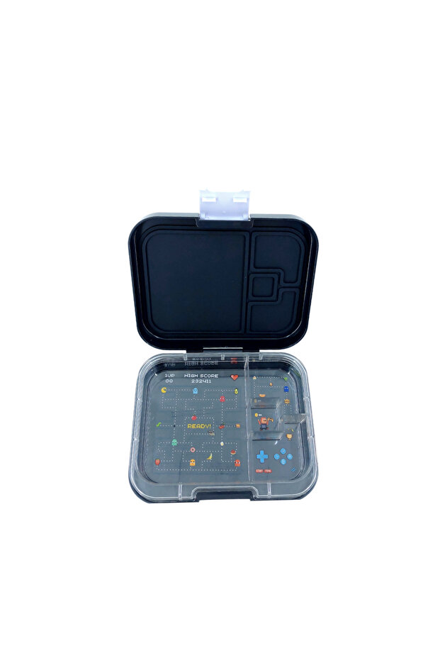 Black four-compartment lunch box - 3