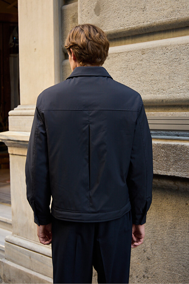 Erkek Basic Mont Ceket Lacivert - 8