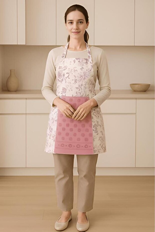 مريلة مطبخ مع منشفة، مريلة عملية للاستخدام - 1