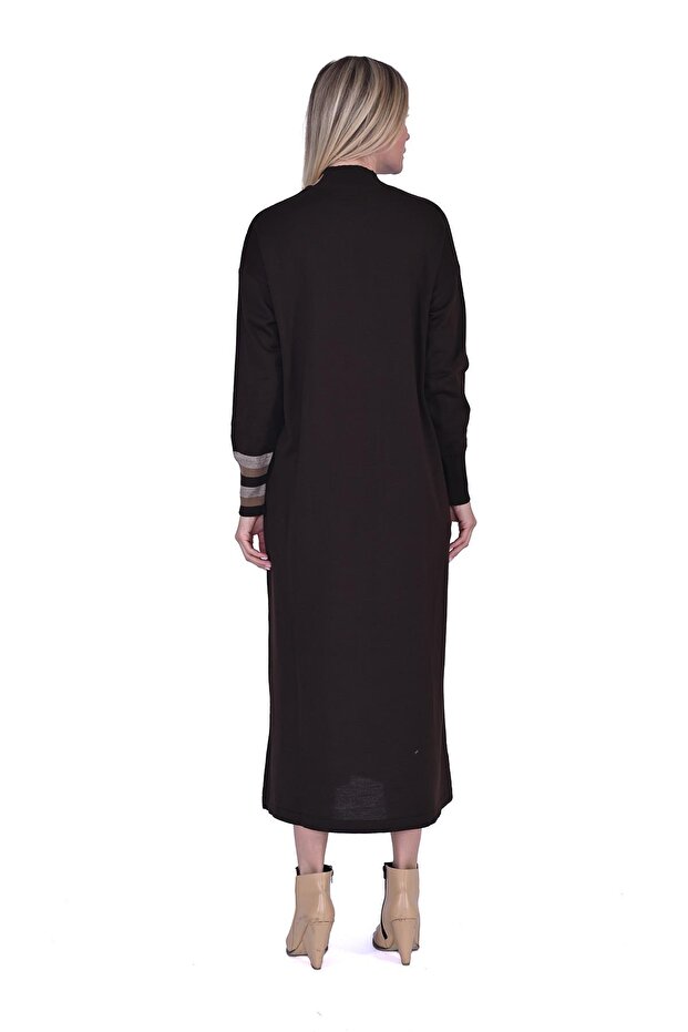 Yün Hakim Elbise KAHVE - 3