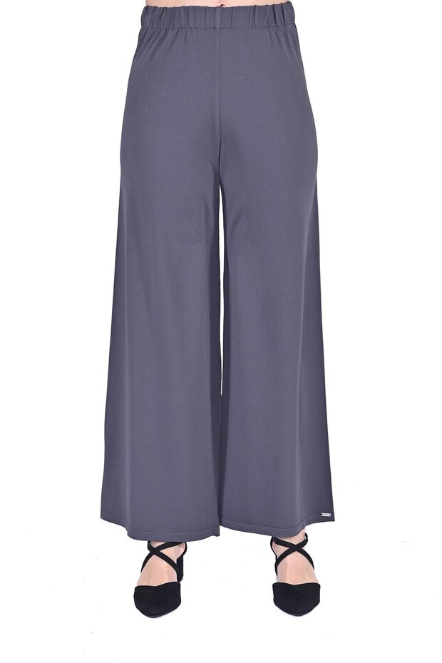 Straight Leg Knitwear Trousers Smoked