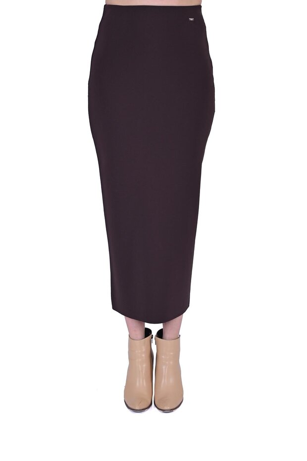 Knitwear Pencil Skirt Brown