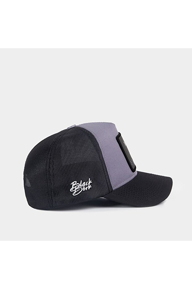 7 Numara Logolu Siyah-Gri Trucker Şapka - 3