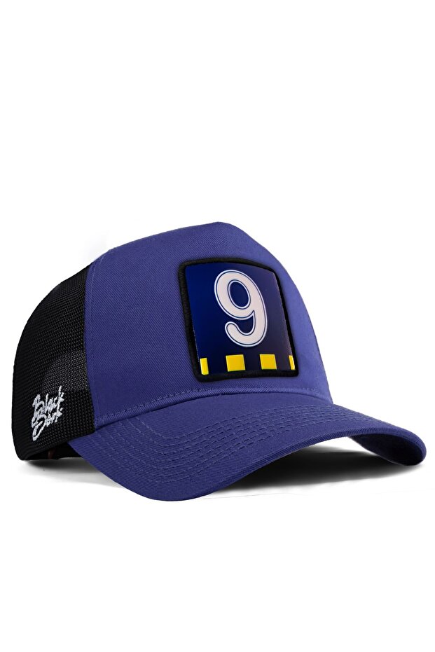 Football Yellow Navy Logo Black-Blue Trucker Hat