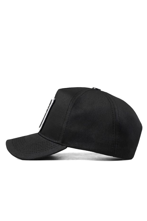 Black Baseball Cap with Eagle Logo - 5