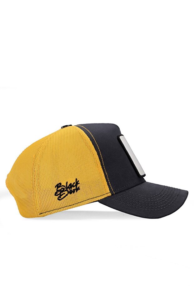 Sincap Logolu Antrasit-Sarı Trucker Şapka - 3