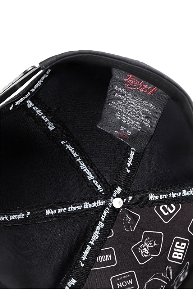 Black Baseball Cap with Eagle Logo - 4