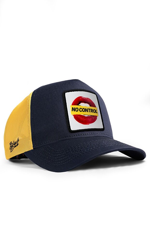 No Control Logo Dark Navy-Yellow Trucker Hat