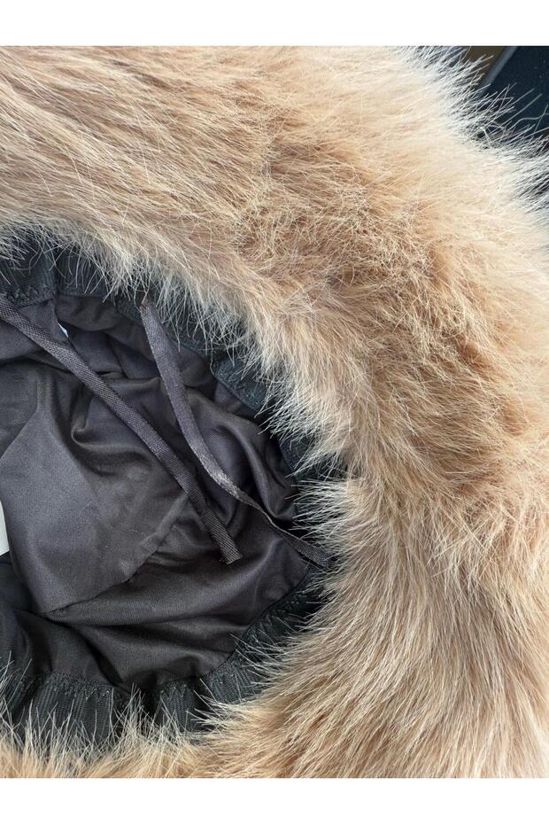 14623-1 Peluş Vizon Kalpak Şapka - 6