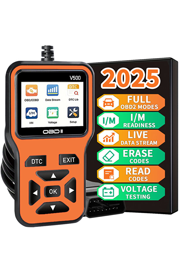 أداة تشخيص ماسح OBD2 الأحدث من Orange 2025 - قارئ أكواد المحرك الكامل مع تدفق البيانات، I/M - 1