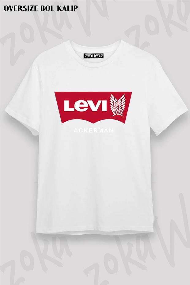 Loose Fit Attack On Titan Levi Ackerman Anime Character Printed Design T-Shirt