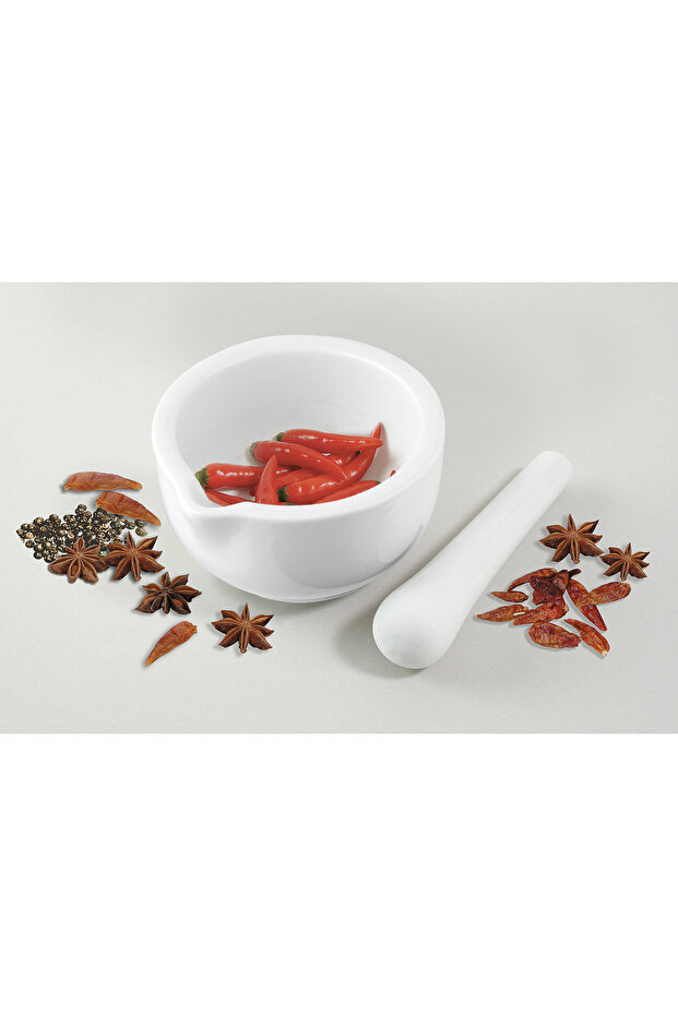 Porcelain mortar, - 4