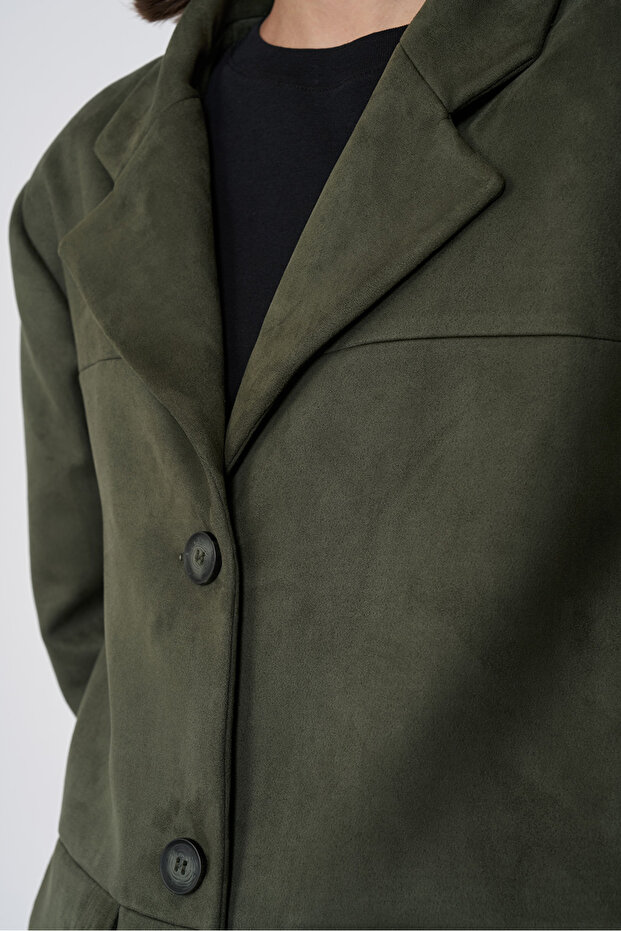 Süet Cepli Ceket - 4