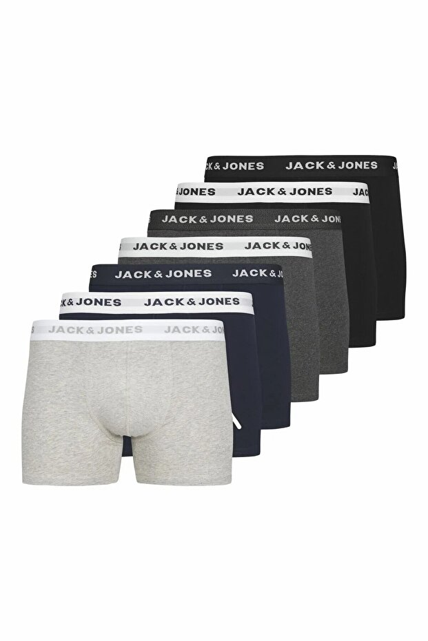 Erkek Gri Jacbasic Trunks 7 Pack Noos Boxer 12165587-Lightgrey - 1