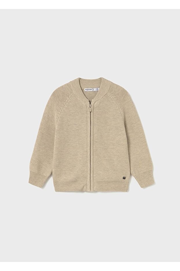 Boy's Knitted Sweater Cardigan Beige