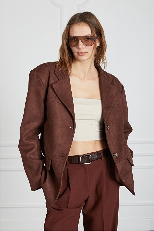 Süet Cepli Ceket - 2