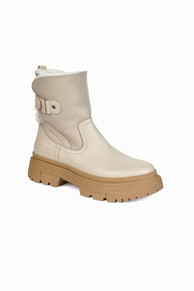 Kadın Trendy Deri Bot - 1