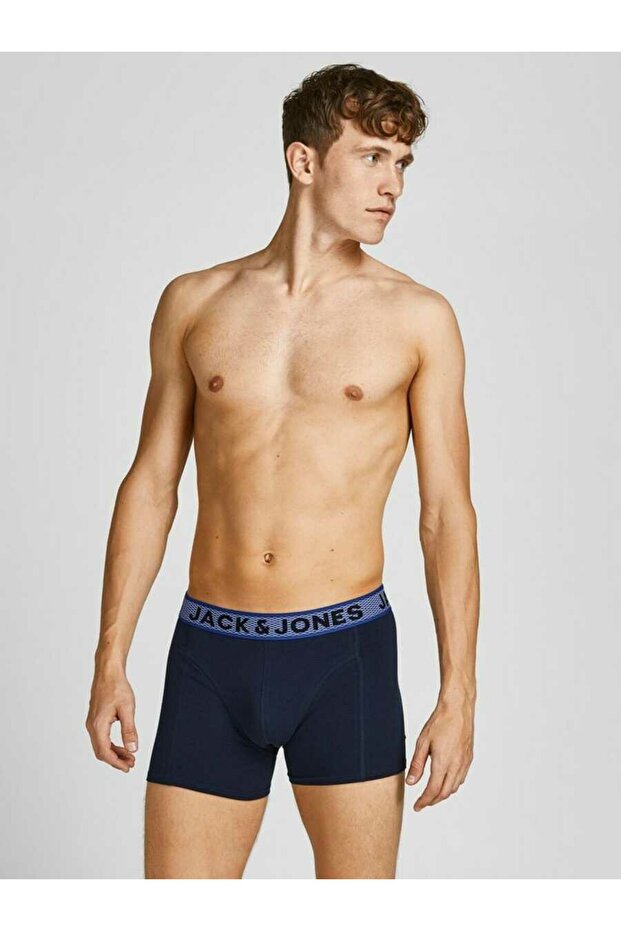 Erkek Siyah Jacian Solid Trunks 3 Pack Boxer 12198233-Black - 3