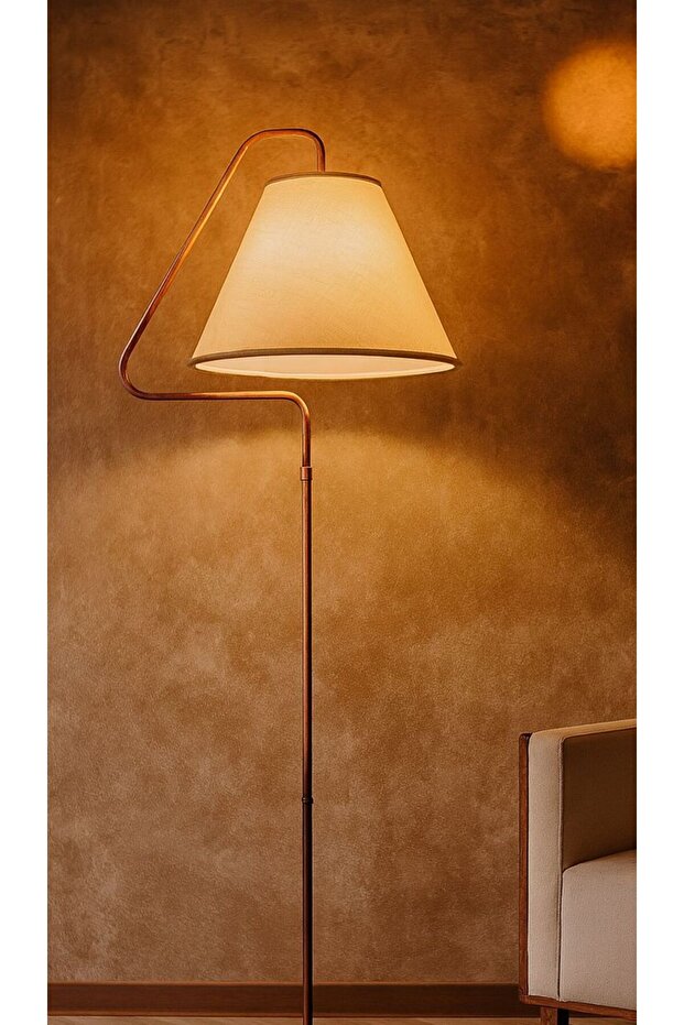 Güven Avize Lambader Coude Siyah Bakır Patine A.gri Dante - 1