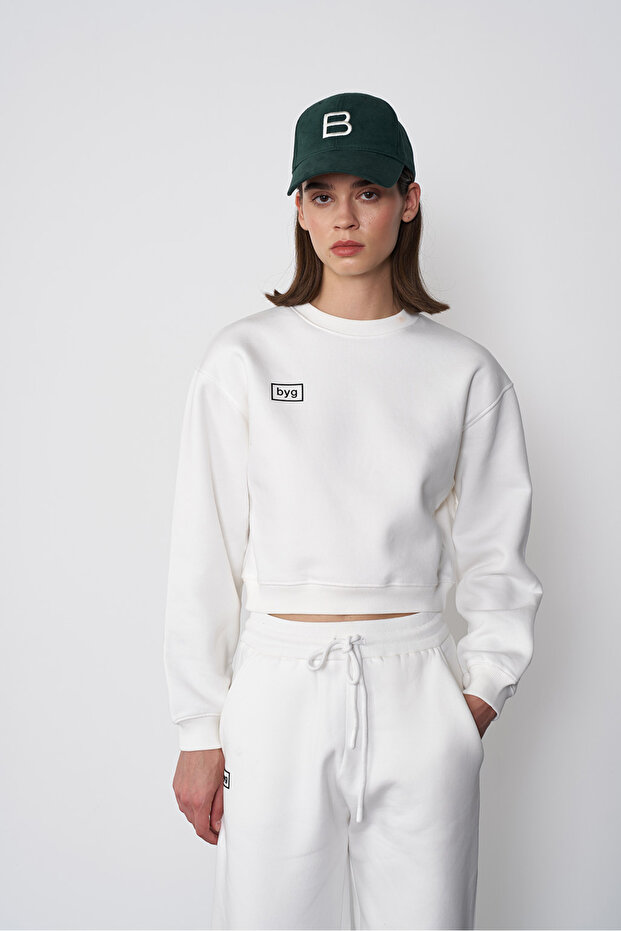 Basic Crop Sweatshirt - 2