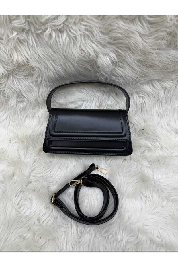Women's Hand and Shoulder Black Bag