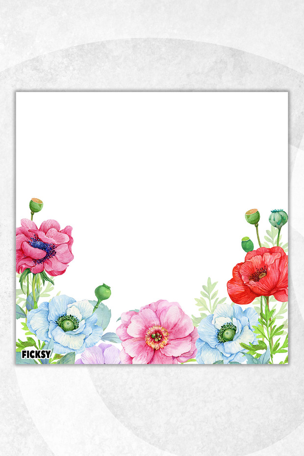 Flower Memo Pad - 9*9 cm Size - 50 Sheets - Notepad - Memopad - Note Paper - to Do List - Notebook - 1