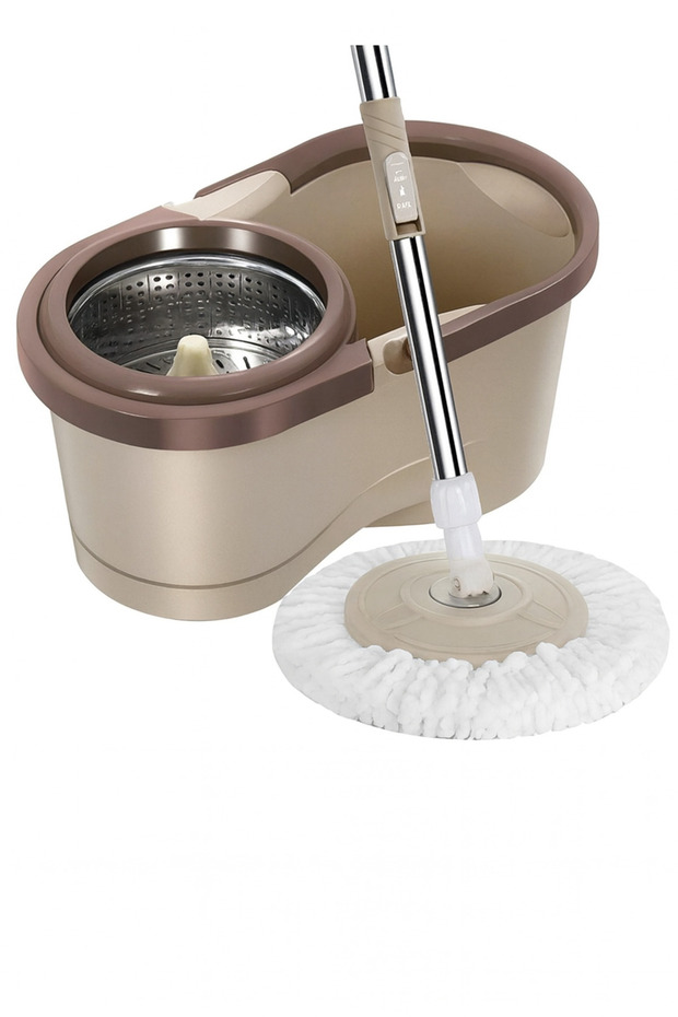 Luxury spin mop with a modern stainless steel bucket for easier and faster cleaning - 1
