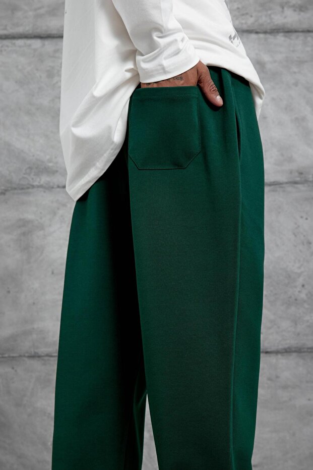 Basic Model Green Sweatpants - 5