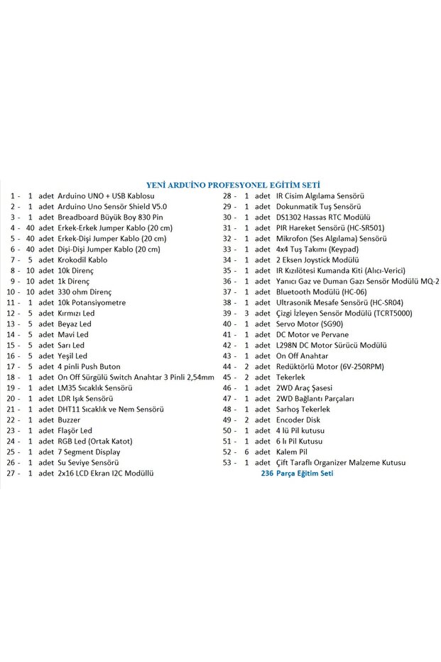 YENİ ROBOTİK KODLAMA ARDUİNO PROFESYONEL SENSÖR EĞİTİM SETİ - 2