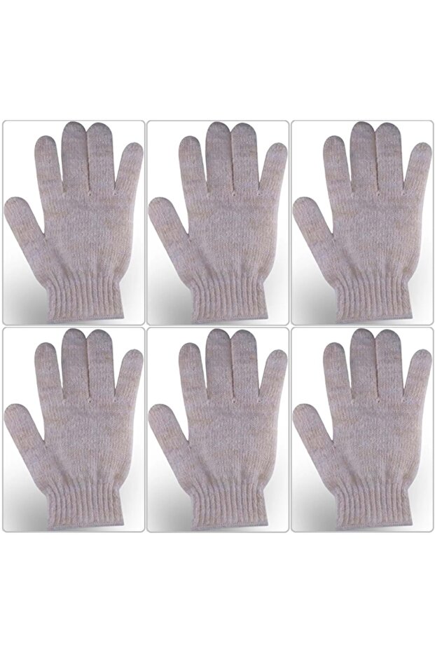 Therapy Pure Wool Fingered Bath Glove T-478 (Set of 6)