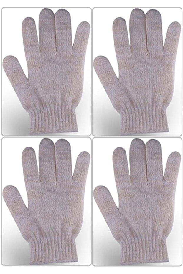 Therapy Pure Wool Fingered Bath Glove T-478 (Set of 4)