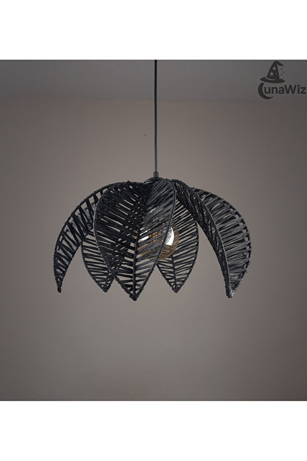 Nilüfer Doğal Kağıt Rafya Avize - 1