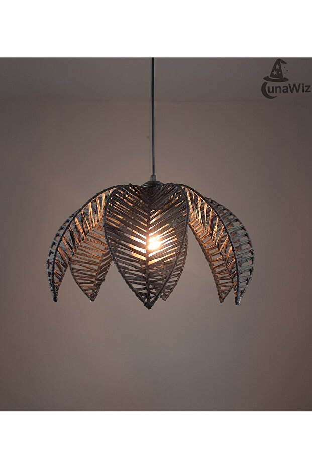 Nilüfer Doğal Kağıt Rafya Avize - 3