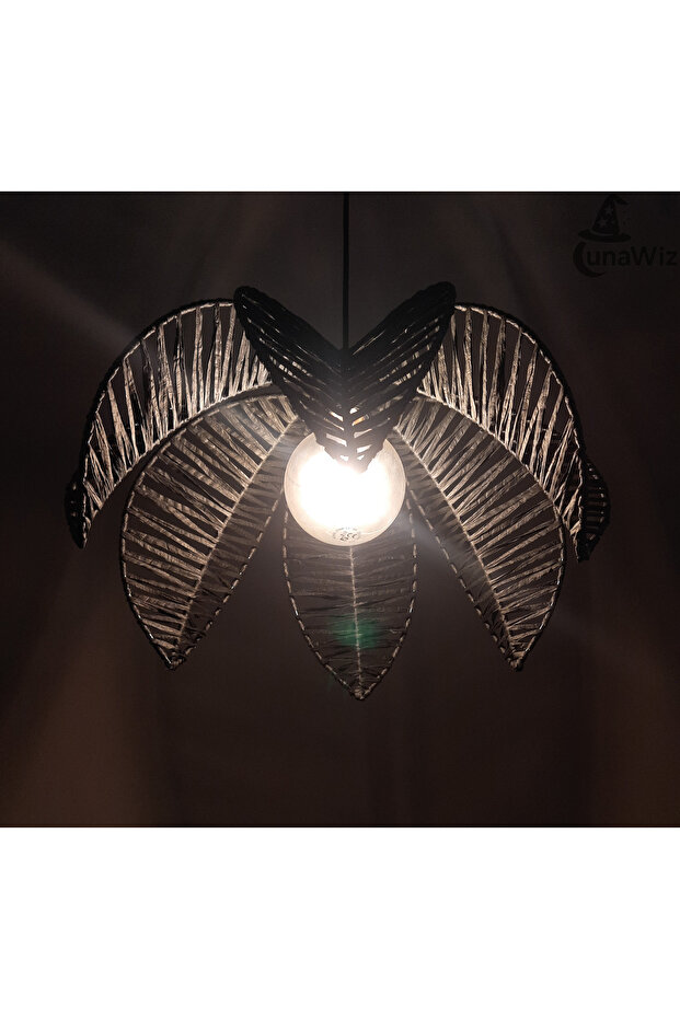 Nilüfer Doğal Kağıt Rafya Avize - 8