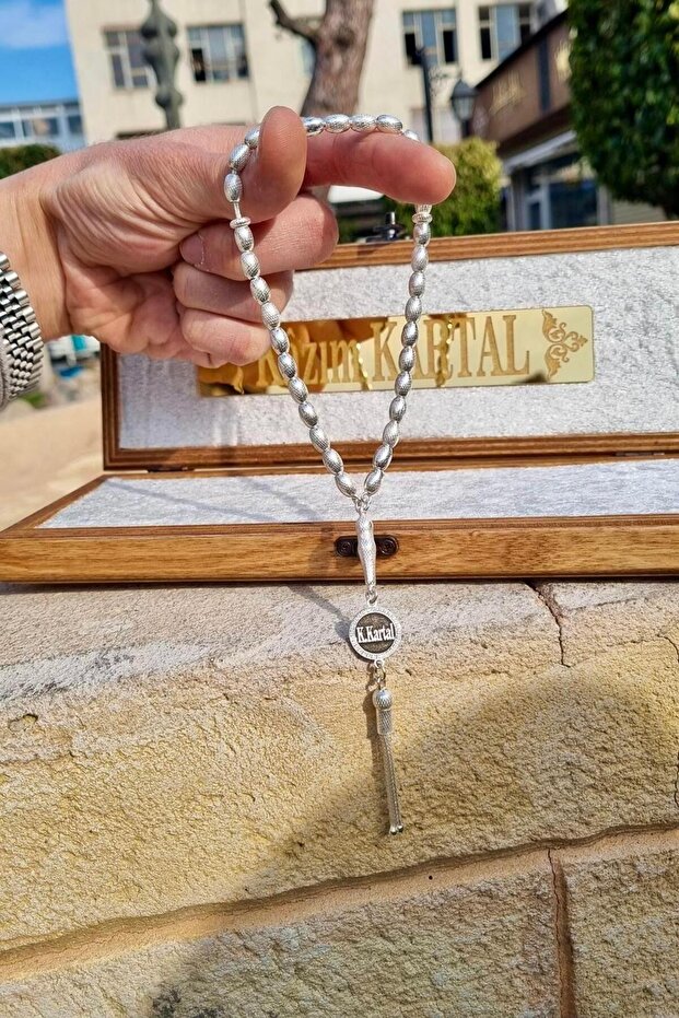 Sevdiklerinize Özel İsimli Gümüş Bilek Boy Basic Tesbih - 8