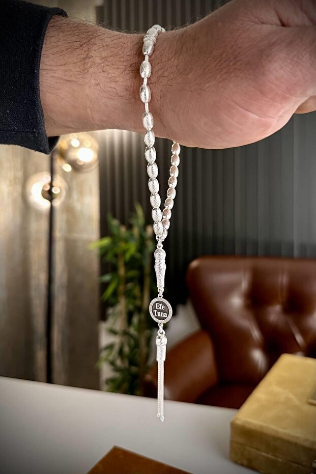 Sevdiklerinize Özel İsimli Gümüş Bilek Boy Basic Tesbih - 2