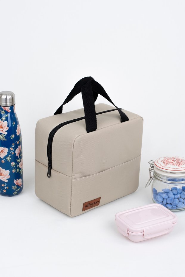 7 lt mila food carrying bag heat insulated thermal bag lunch box camping beige