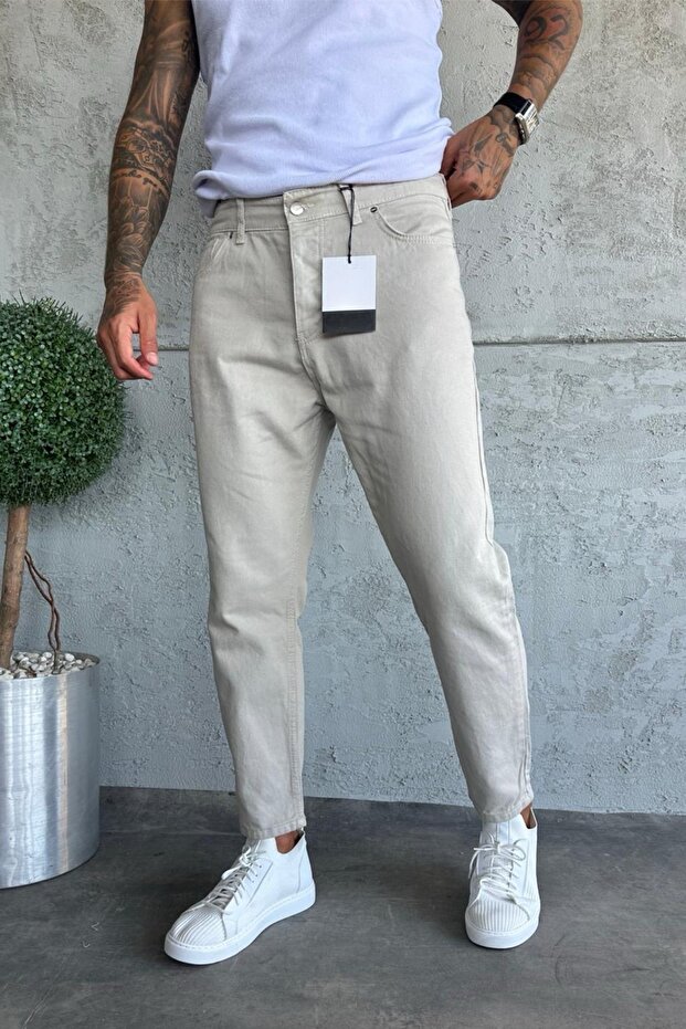 Denim Fabric Gray Boyfriend Fit Men's Jean Jeans Ke-359 - 1