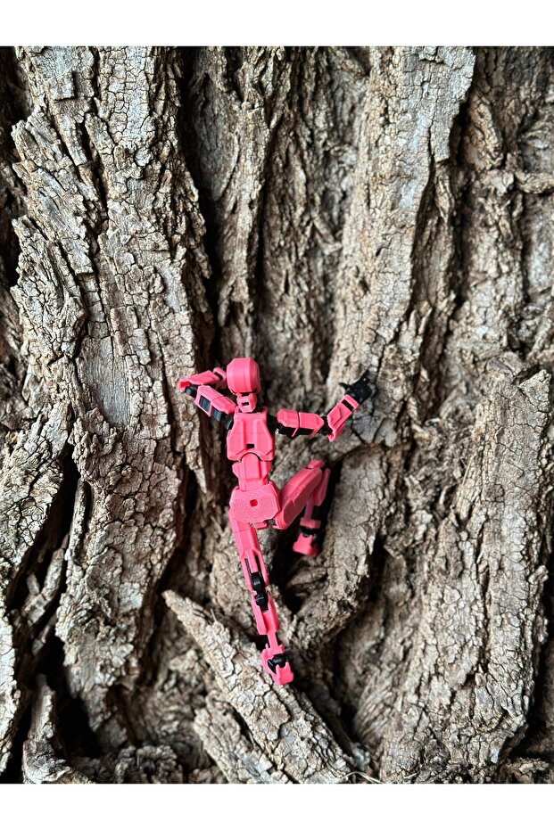 Lucky 13 Aksiyon Figürü Robot Oyuncak 13cm Pembe Siyah - 6