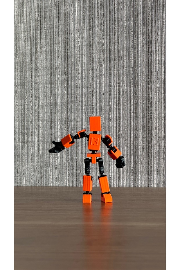 Mini 13 Aksiyon Figürü Robot Oyuncak 8cm Turuncu