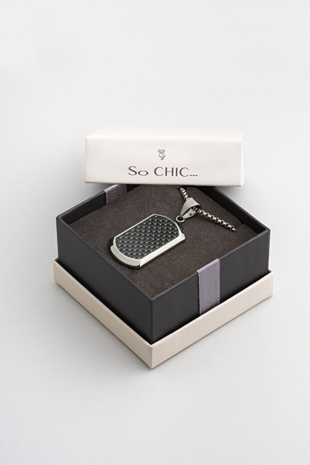 Modern Stil 65 Cm Çelik Erkek Kolye - 5