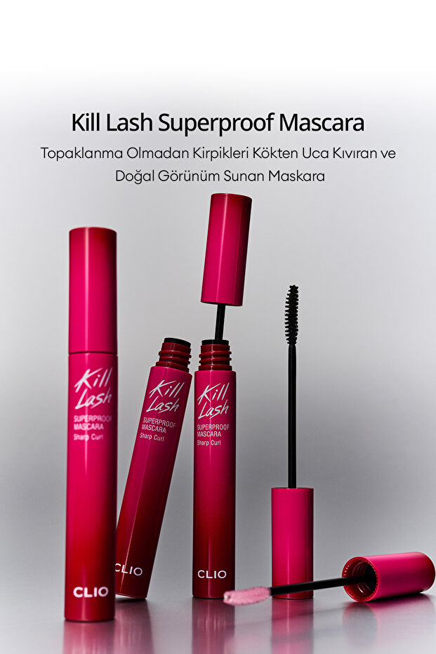 Kalıcı, Kirpikleri Dipten Uca Kıvıran Maskara CLIO Kill Lash Superproof Mascara (010 Sharp Curl) - 7