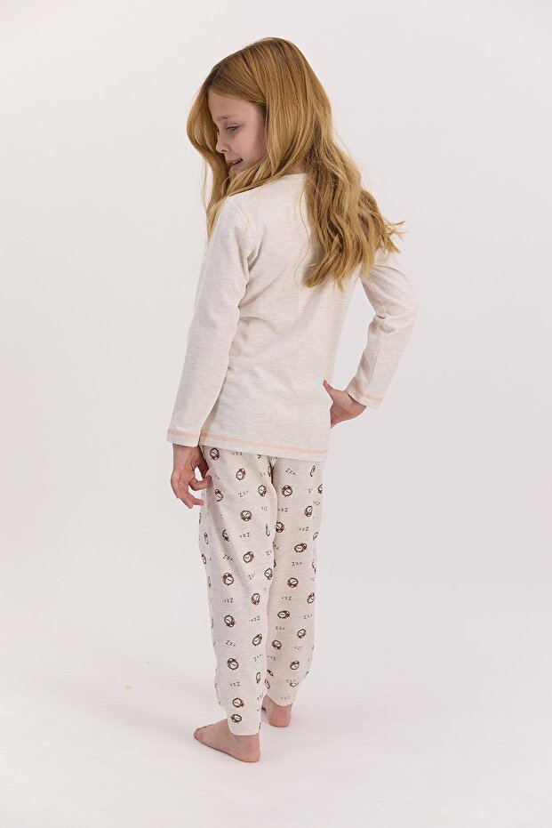 1432 In Bed Kız Çocuk Uzun Kol Pijama Takımı - 4