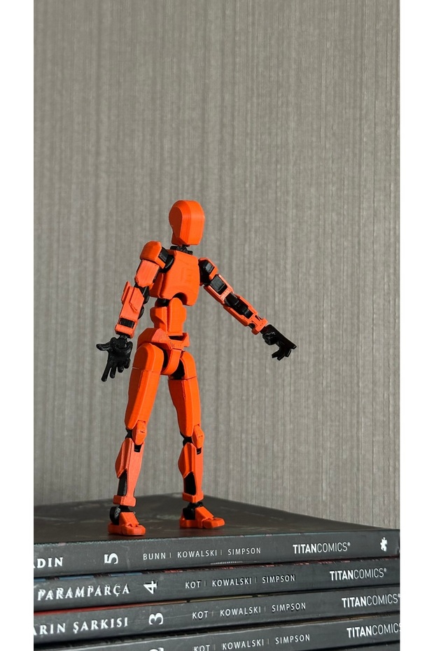 Lucky 13 Aksiyon Figürü Robot Oyuncak 13cm Turuncu Siyah - 3