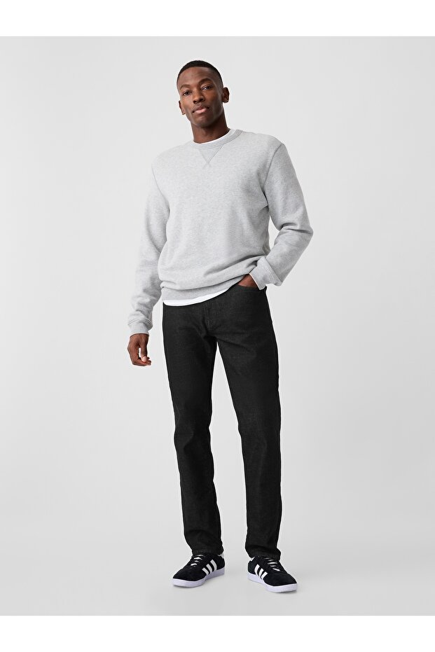 Erkek Siyah GapFlex Straight Jean Pantolon - 1