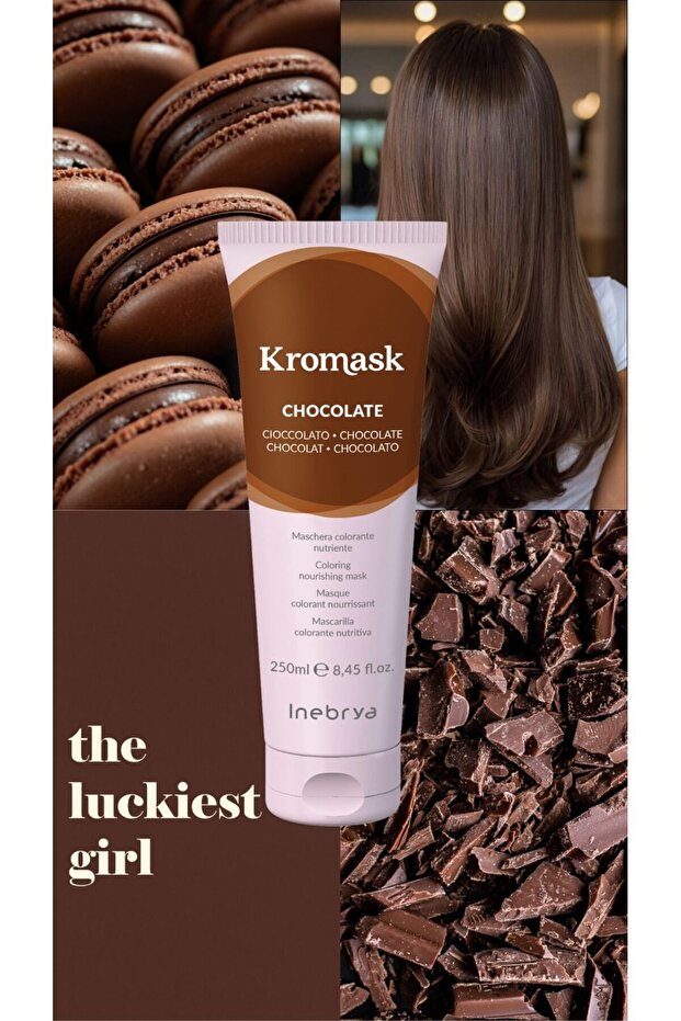 Kromask Chocolate Maske 250 ml | Çikolata Kahve Saçlara Derin Renk ve Parlaklık - 1