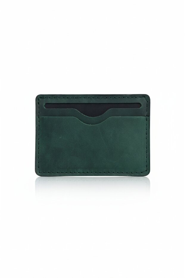 Genuine Leather Slim Card Holder – Id, Driver's License, and Credit Card Wallet