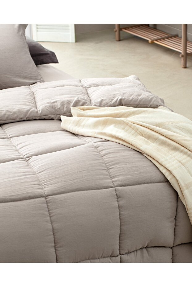 Mona Einzelbettdecken-Set - Stein - 7