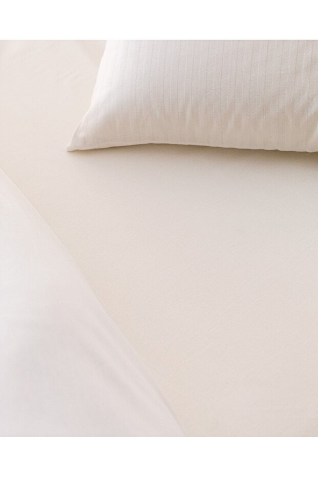 Adrien Einzelbettbezug-Set mit Streifen - Ecru - 3